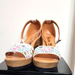 Cucos Heeled Floral Sandal